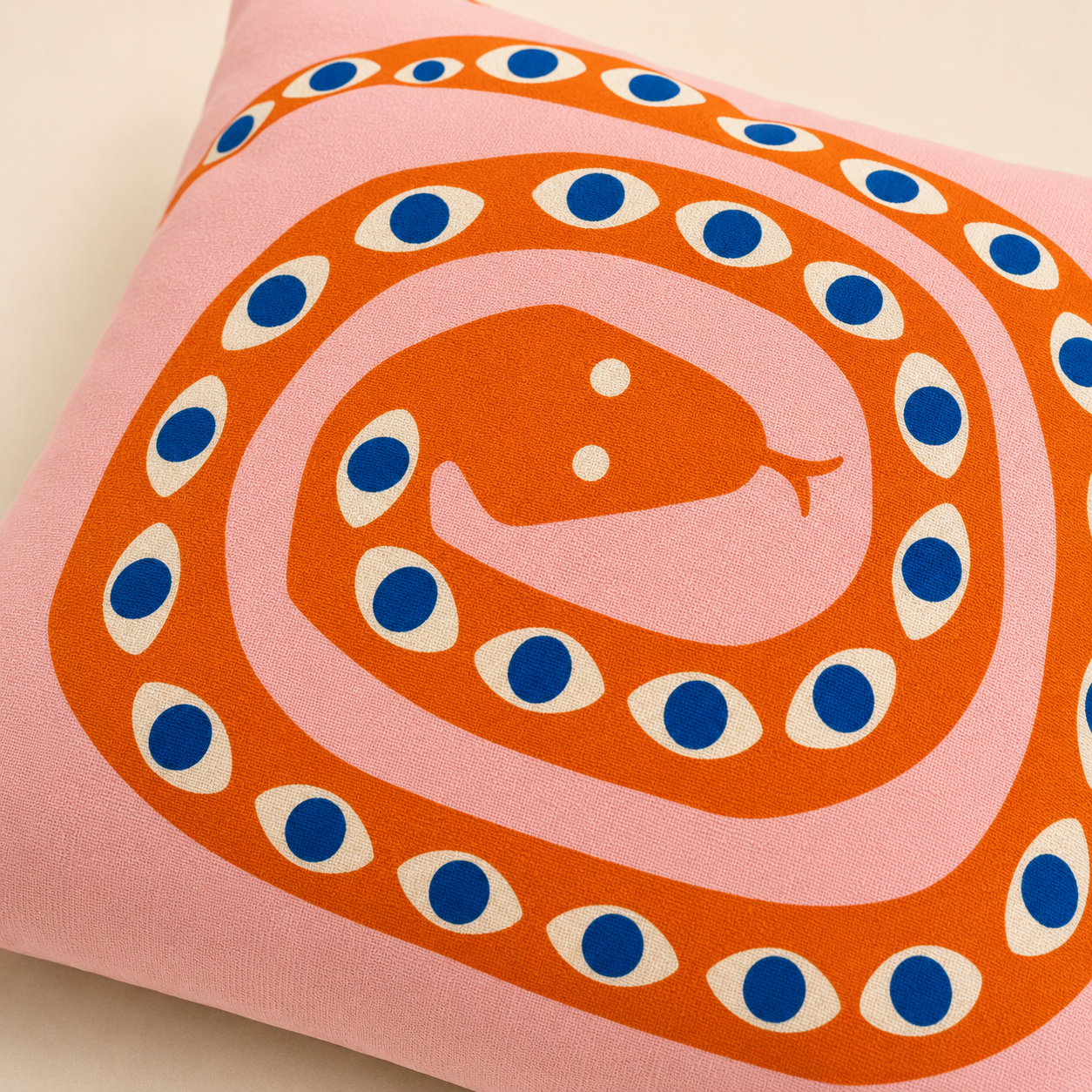 Serpent Eyes Cushion Cover