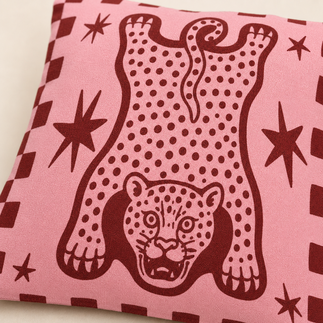 Tiger Rug Cushion Cover