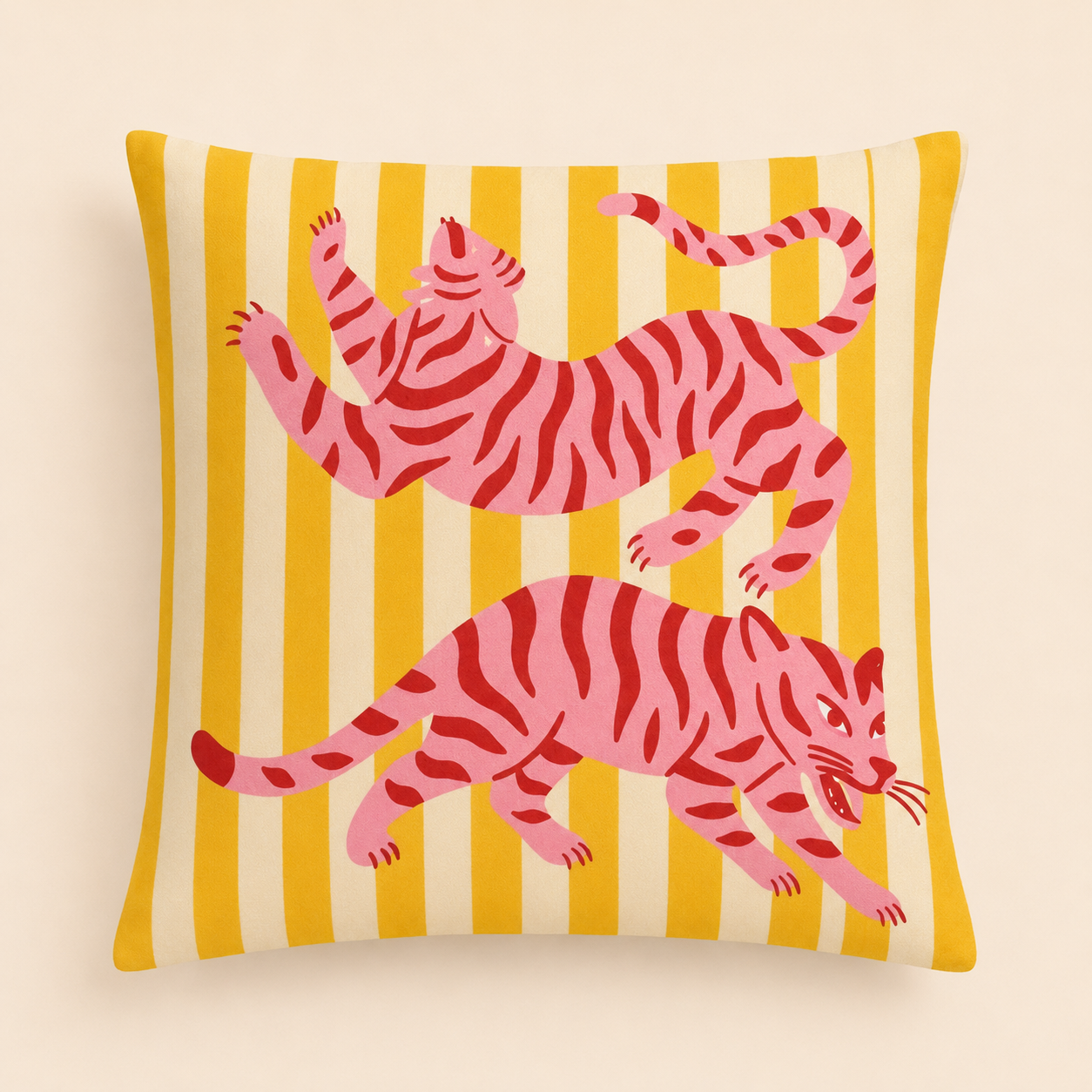 Striped Tigers Cushion Cover