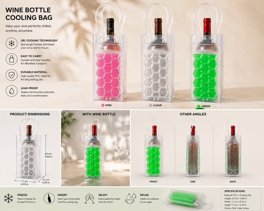 Ice Chiller Bag for Wine Bottle Cooler