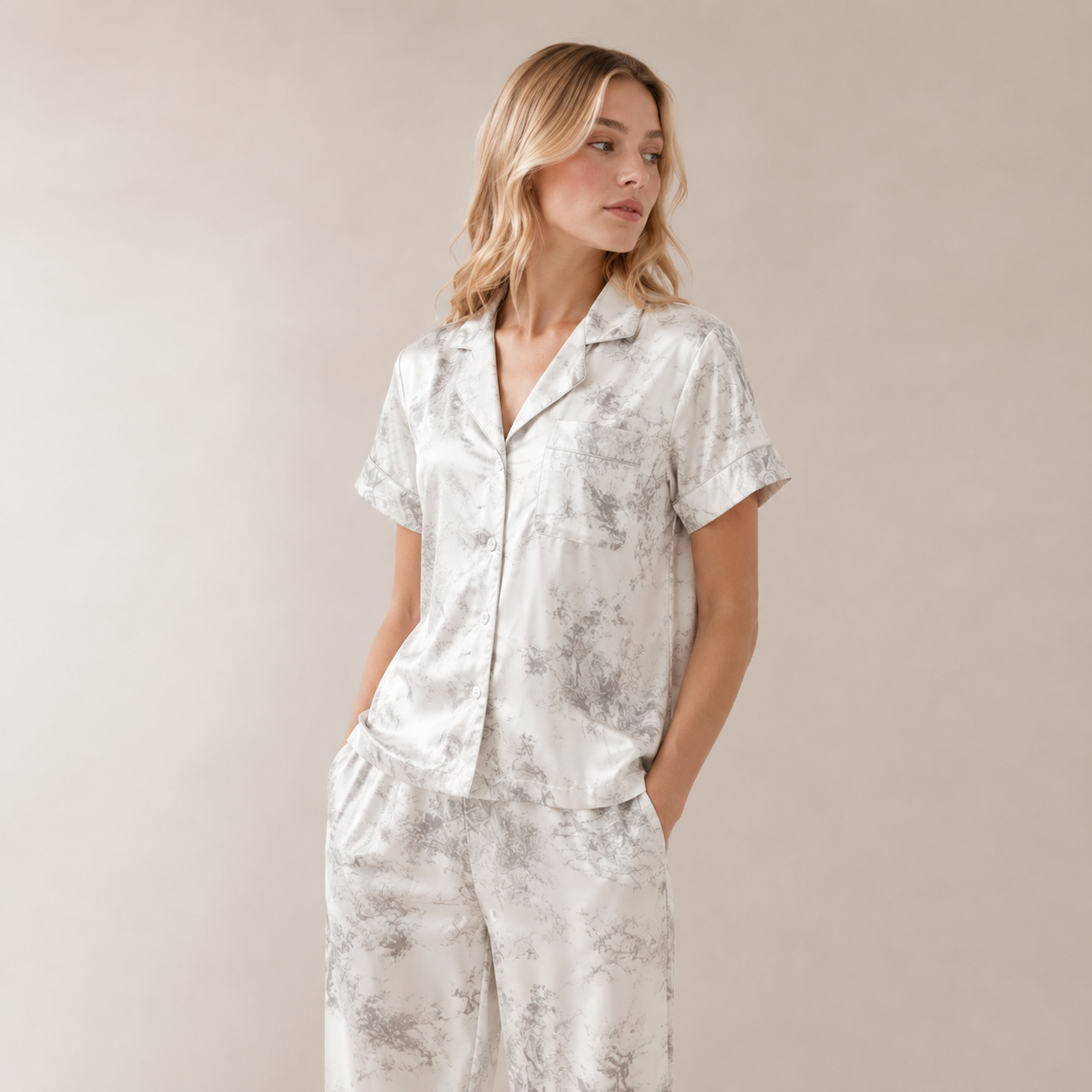 Satin Pyjama Set — Luxury Homewear