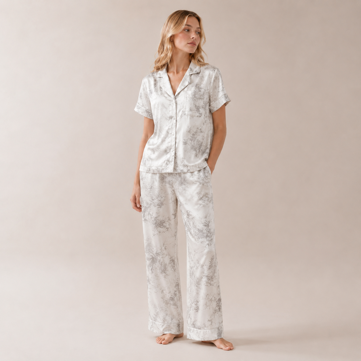 Satin Pyjama Set — Luxury Homewear