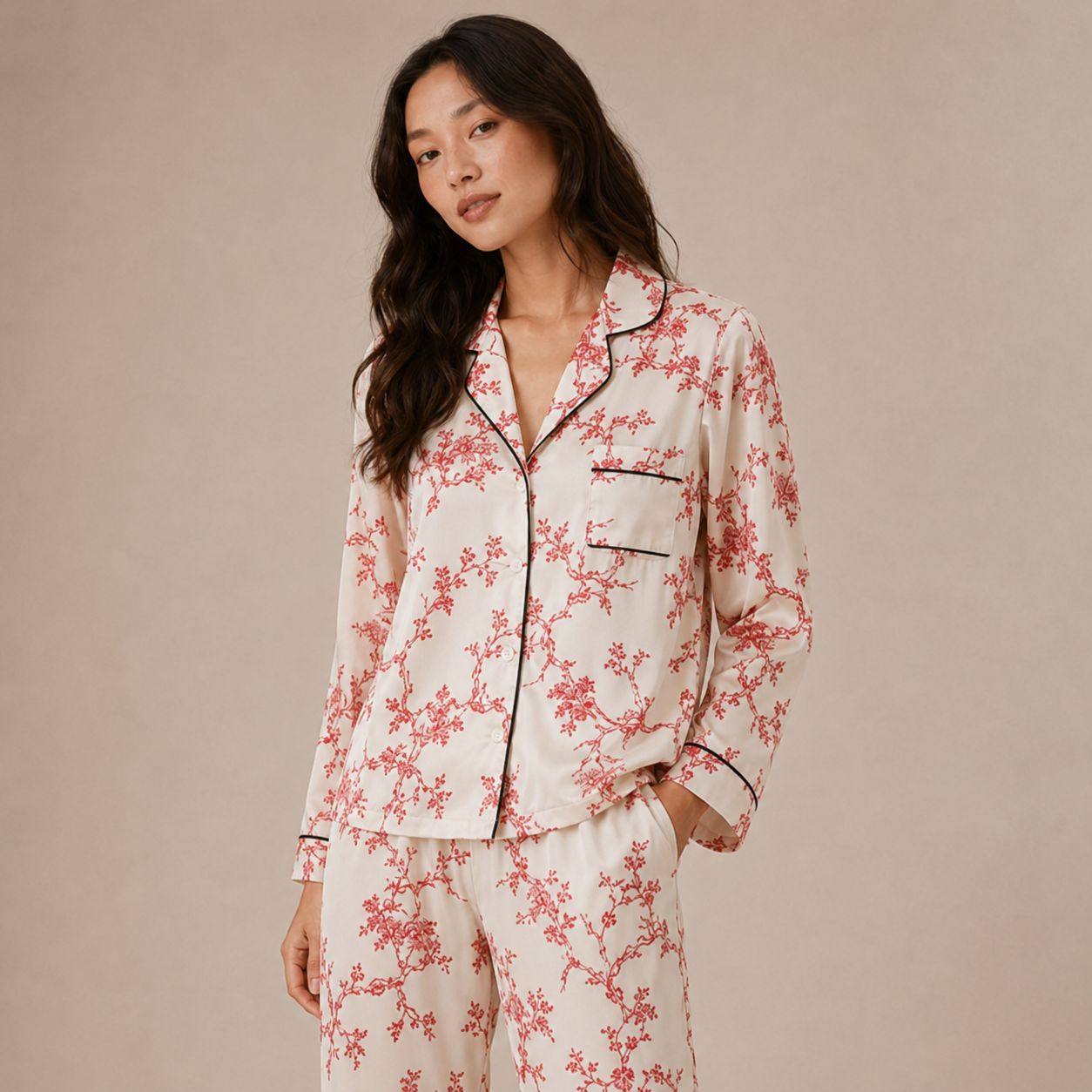Satin Pyjama Set — Luxury Homewear