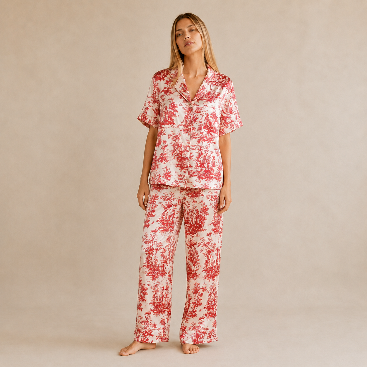 Satin Pyjama Set — Luxury Homewear