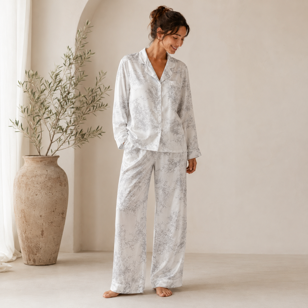 Satin Pyjama Set — Luxury Homewear