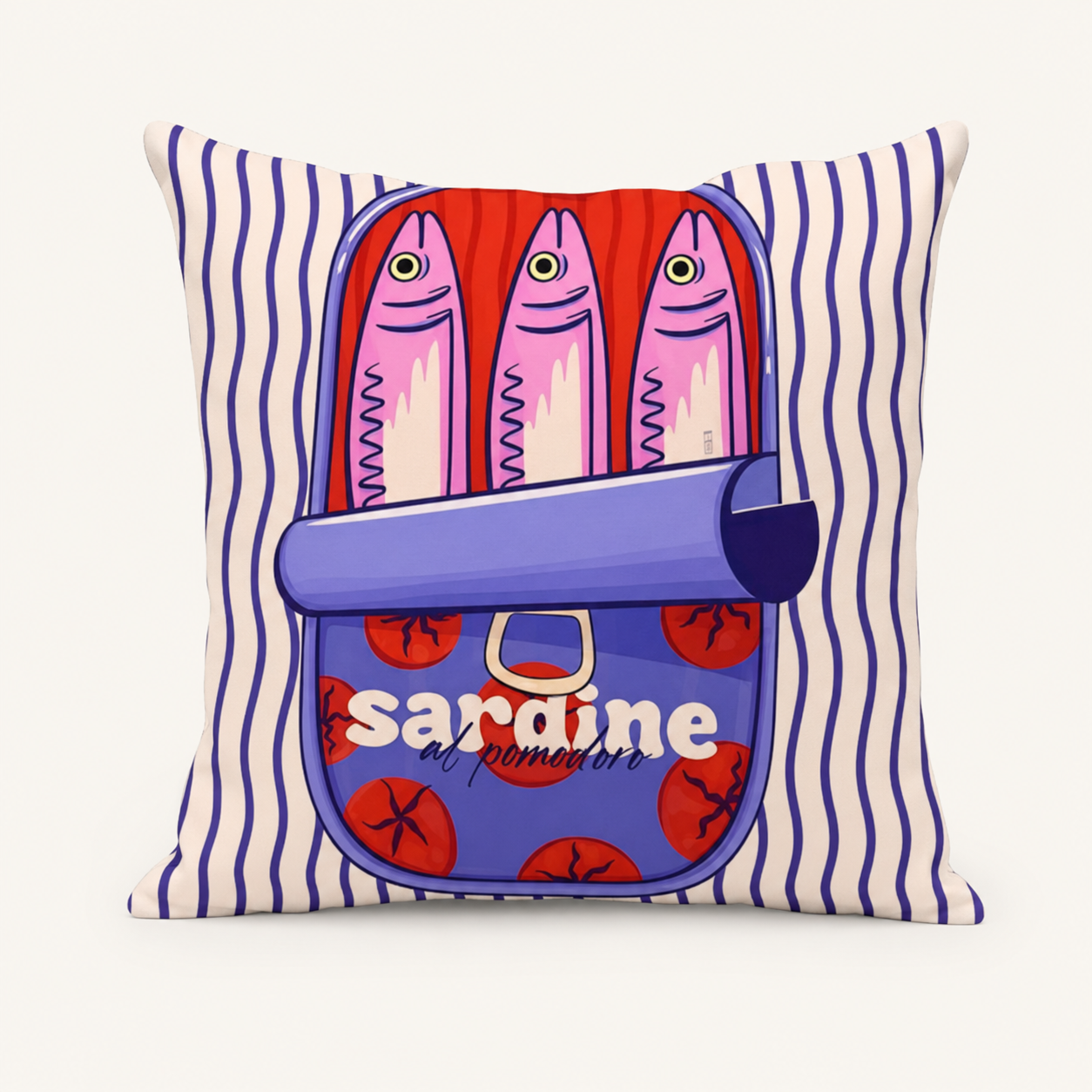 Sardine al Pomodoro Cushion Cover