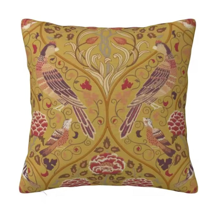 Golden Pheasants Cushion Cover