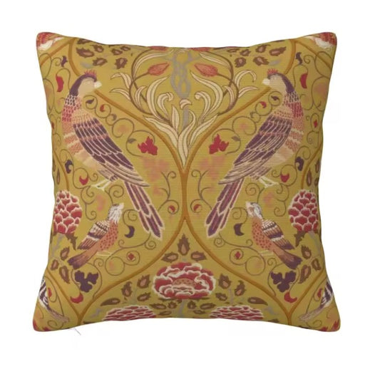Golden Pheasants Cushion Cover